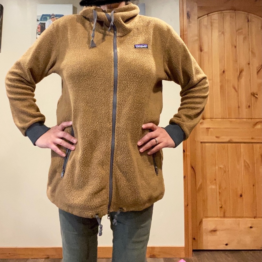Patagonia vintage long zip up sweater/jacket